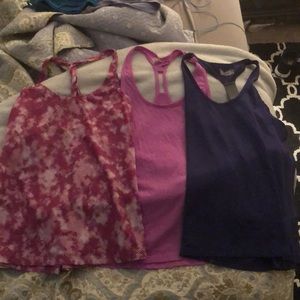 Tank top bundle!!!ONLY 2(pink camp and purple)
